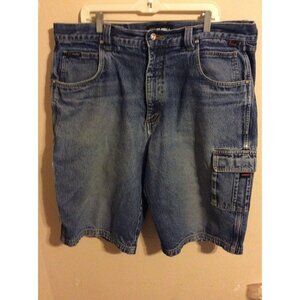 Fubu Shorts Size 40 Mens Blue Denim Casual Jean Shorts Straight Streetwear
